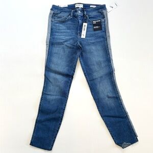 William Rast Perfect Ankle Skinny Jeans Blue Raw Hem